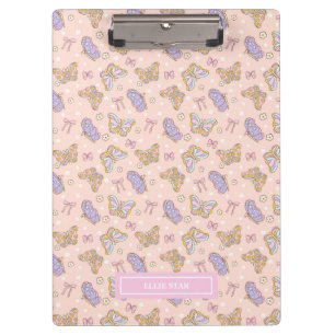 Whimsical Butterfly Girl Personalisiert Klemmbrett
