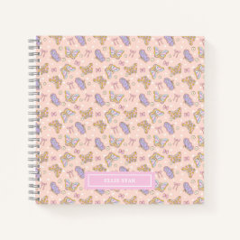 Whimsical Butterfly Girl Personalisiert Notizbuch
