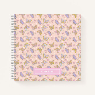 Whimsical Butterfly Girl Personalisiert Notizbuch