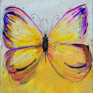 Whimsical Butterfly Hinweis Danke Karte