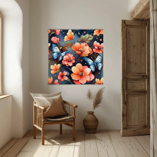 Whimsical Butterfly-Illustration Einzigartig Poster