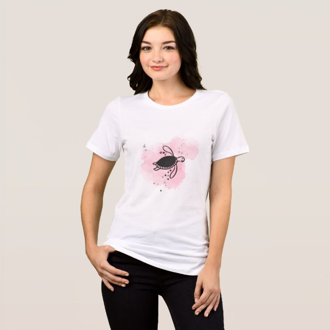 Whimsical Butterfly Splash - Artistic Tri-Blend Shirt (Vorderseite voll)