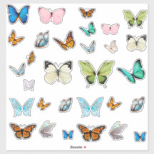 Whimsical Butterfly Stickers