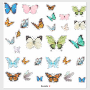 Whimsical Butterfly Stickers Aufkleber