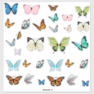 Whimsical Butterfly Stickers Aufkleber