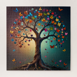 Whimsical Butterfly Tree Puzzle