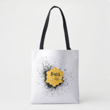 Whimsical "Buzz Off" Bee Tote Bag