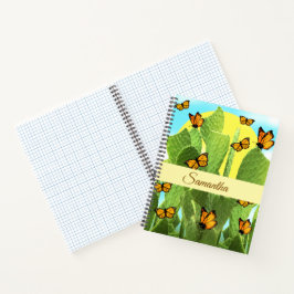 Whimsical Cactus And Butterflies Notizbuch