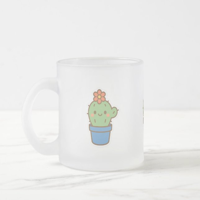 Whimsical Cactus Mattglastasse (Links)