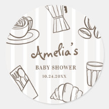 Whimsical Cafe Bebe Streifen-Baby-Party
