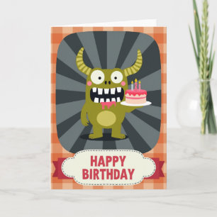 Whimsical Cake Creatures Geburtstagskarte Karte