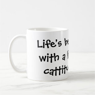 Whimsical Calico Kitten mit Cattitude Kaffeetasse