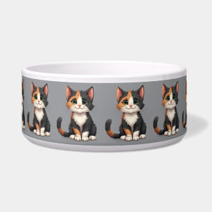 Whimsical Calico Kitten mit Cattitude Napf