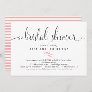 Whimsical Calligraphy Bridal Dusche Einladung