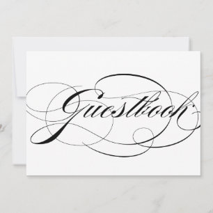 Whimsical Calligraphy Gästebuch Hochzeitsschild