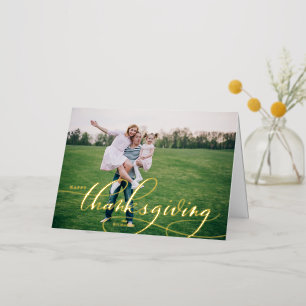 Whimsical Calligraphy Happy Thanksgiving Foto