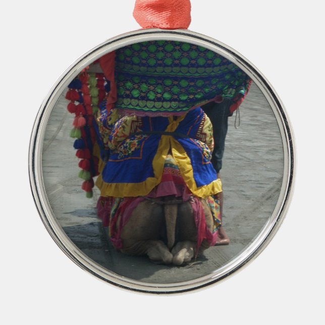 Whimsical Camel Art Print/Graphic Silbernes Ornament (Vorne)