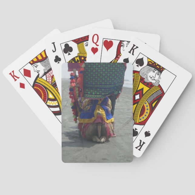 Whimsical Camel Art Print/Graphic Spielkarten (Rückseite)