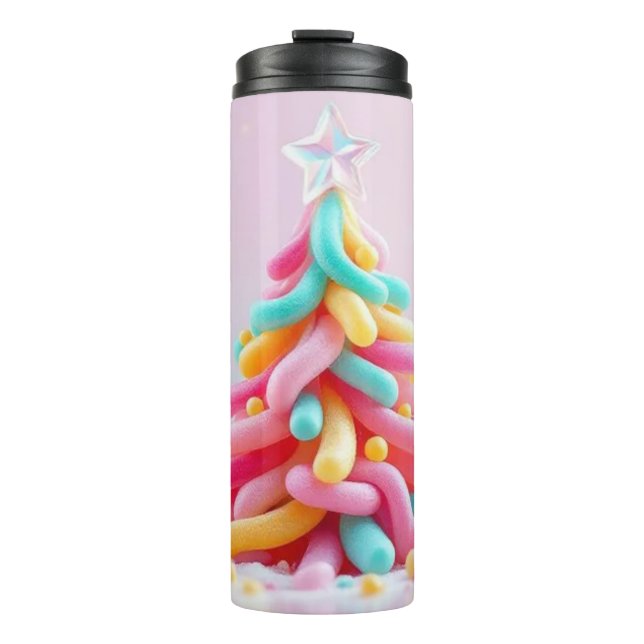 Whimsical Candy Tree Thermosbecher (Vorderseite)
