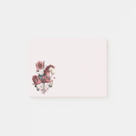 Whimsical Carousel Horse Image Post-it Klebezettel
