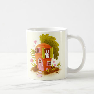 Whimsical Carrot Bunny House Mug Cute Farm Animals Kaffeetasse