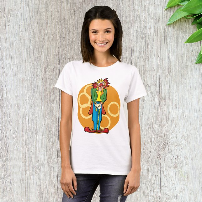 Whimsical Cartoon Clown mit hellen Farben T-Shirt (Von Creator hochgeladen)