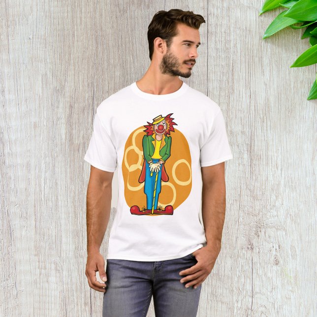 Whimsical Cartoon Clown mit hellen Farben T-Shirt (Von Creator hochgeladen)