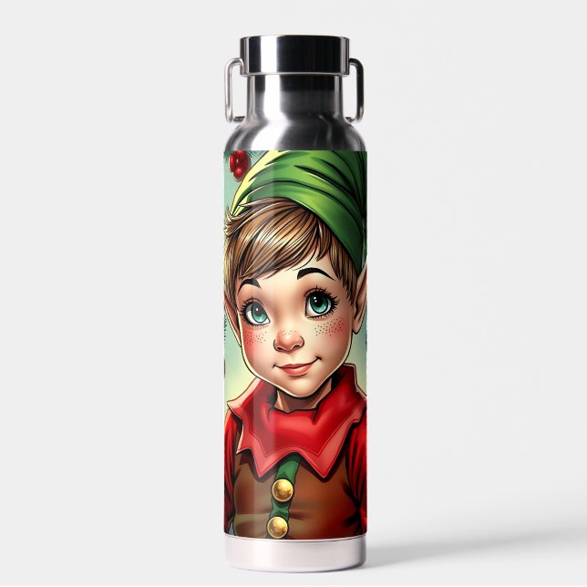 Whimsical Cartoon Elf | Christmas   Trinkflasche (Vorne)
