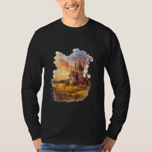 Whimsical Castel Fairytale Kunstvoll wandern im Va T-Shirt