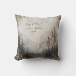Whimsical Castle Forest Wedding Sticker Kissen