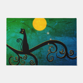 Whimsical Cat Illustration Fußmatte