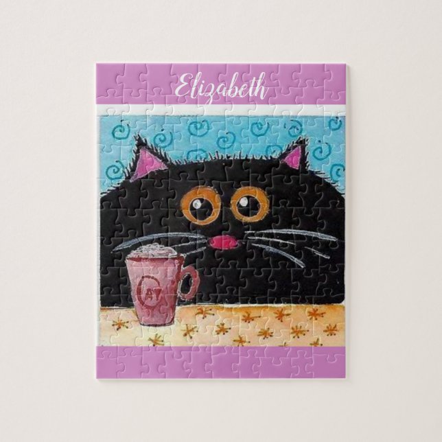 Whimsical Cat Jigsaw Puzzle Daisy (Vertikal)