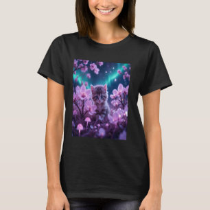 Whimsical Cat Kitten Cute für Naturliebhaber Männe T-Shirt