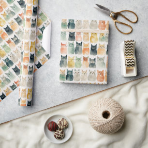 Whimsical Cat Lovers Geschenkpapier