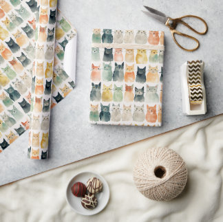 Whimsical Cat Lovers Geschenkpapier