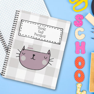 Whimsical Cat Lover's Purfect Buffalo Kariert Notizbuch