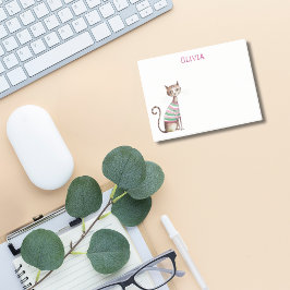 Whimsical Cat Mama Cat Lover Niedliche Wasserfarbe Post-it Klebezettel