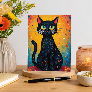 Whimsical Cat Postkarte