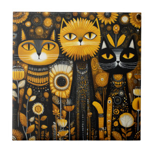 Whimsical Cats Fliese