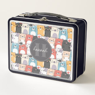Whimsical-Cats-Metall-Lunchbox Metall Brotdose