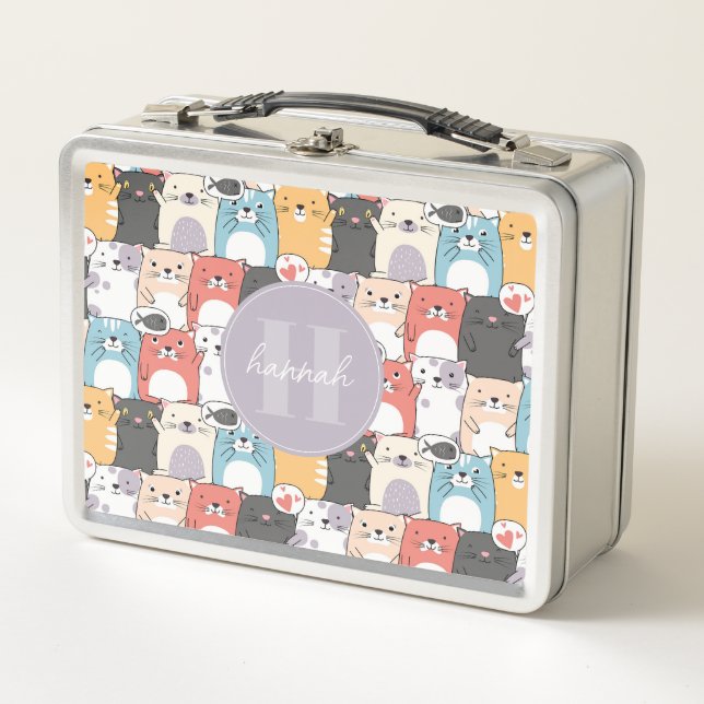 Whimsical Cats Metall-Lunchbox Metall Brotdose (Vorderseite)
