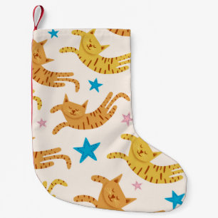 Whimsical Cats & Stars: Kids's Fashion Pattern Kleiner Weihnachtsstrumpf