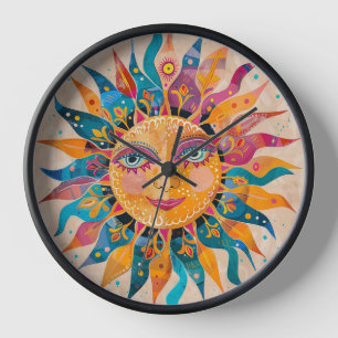 Whimsical Celestial Sun Uhr