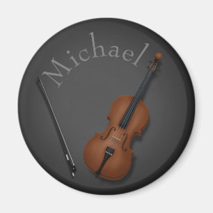 Whimsical Cello & Bow Custom Classical Musician Magnet