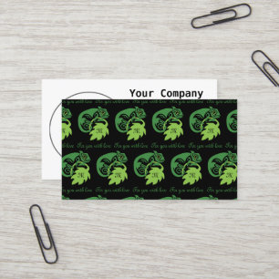 Whimsical Chameleon Klettern auf Hopfen Monogram Visitenkarte