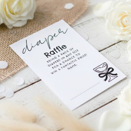 Whimsical Champagne Diaper Raffle Tickets Begleitkarte