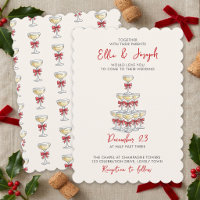 Whimsical Champagne-Turm-Feier Hochzeit