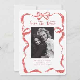 Whimsical Champagne-Turm Save-the-Date handgezeich Save The Date