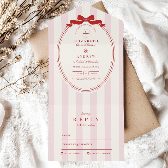 Whimsical Champagner Tower Doodle Wedding All In One Einladung (Von Creator hochgeladen)