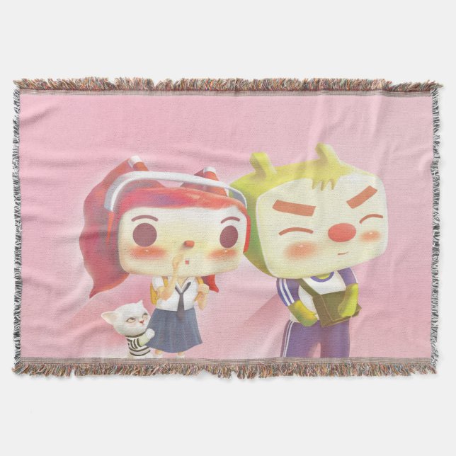 Whimsical Characters with Cat Decke (Vorderseite)